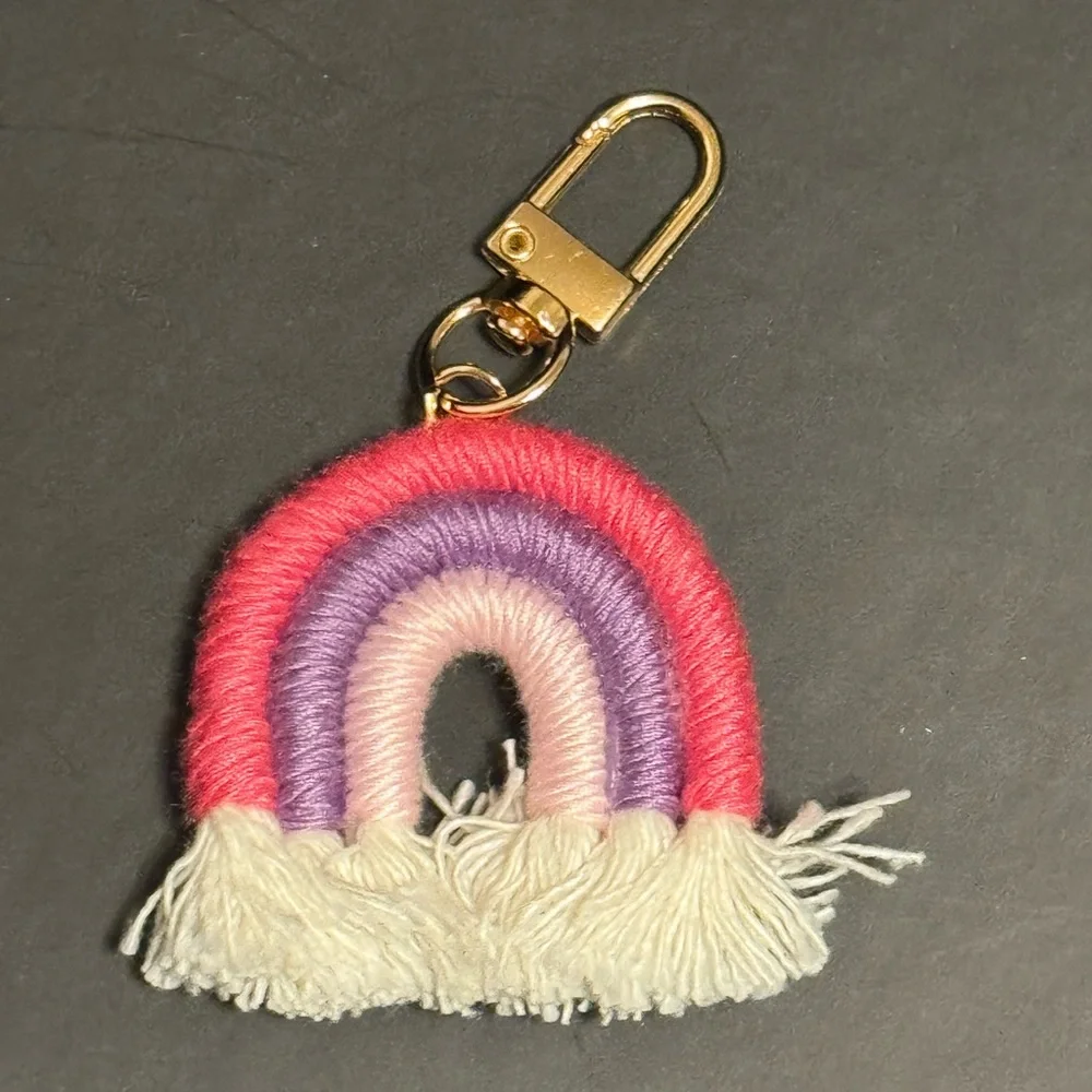 Rainbow Keychain with Tassels